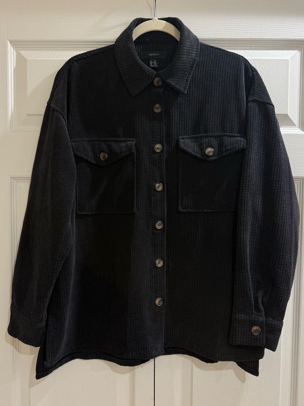 Forever 21 Black Corduroy Shacket